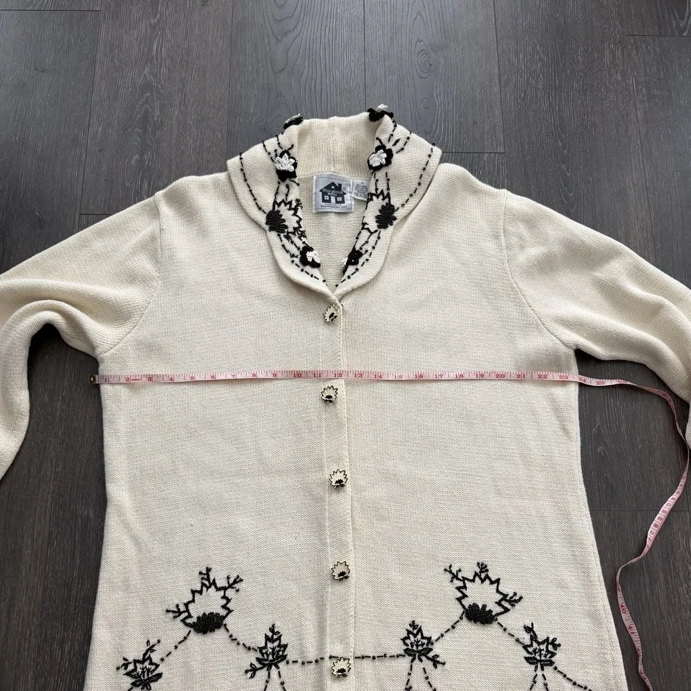 Storybook Knits Sweater Women 1X Long Floral Cardigan Open Front Forever Famous - Picture 10 of 14